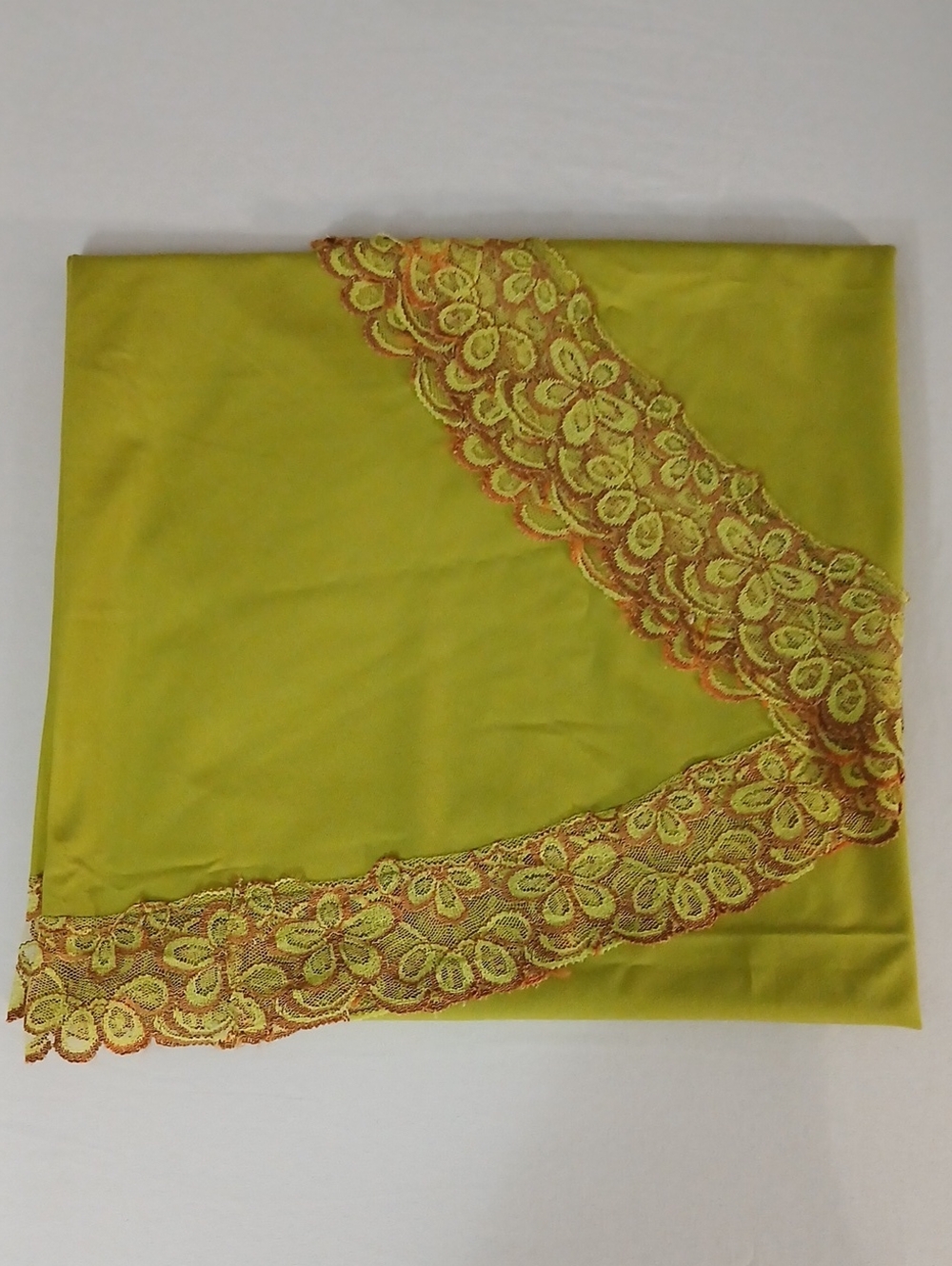 Vintage Avacado Green Tablecloth
